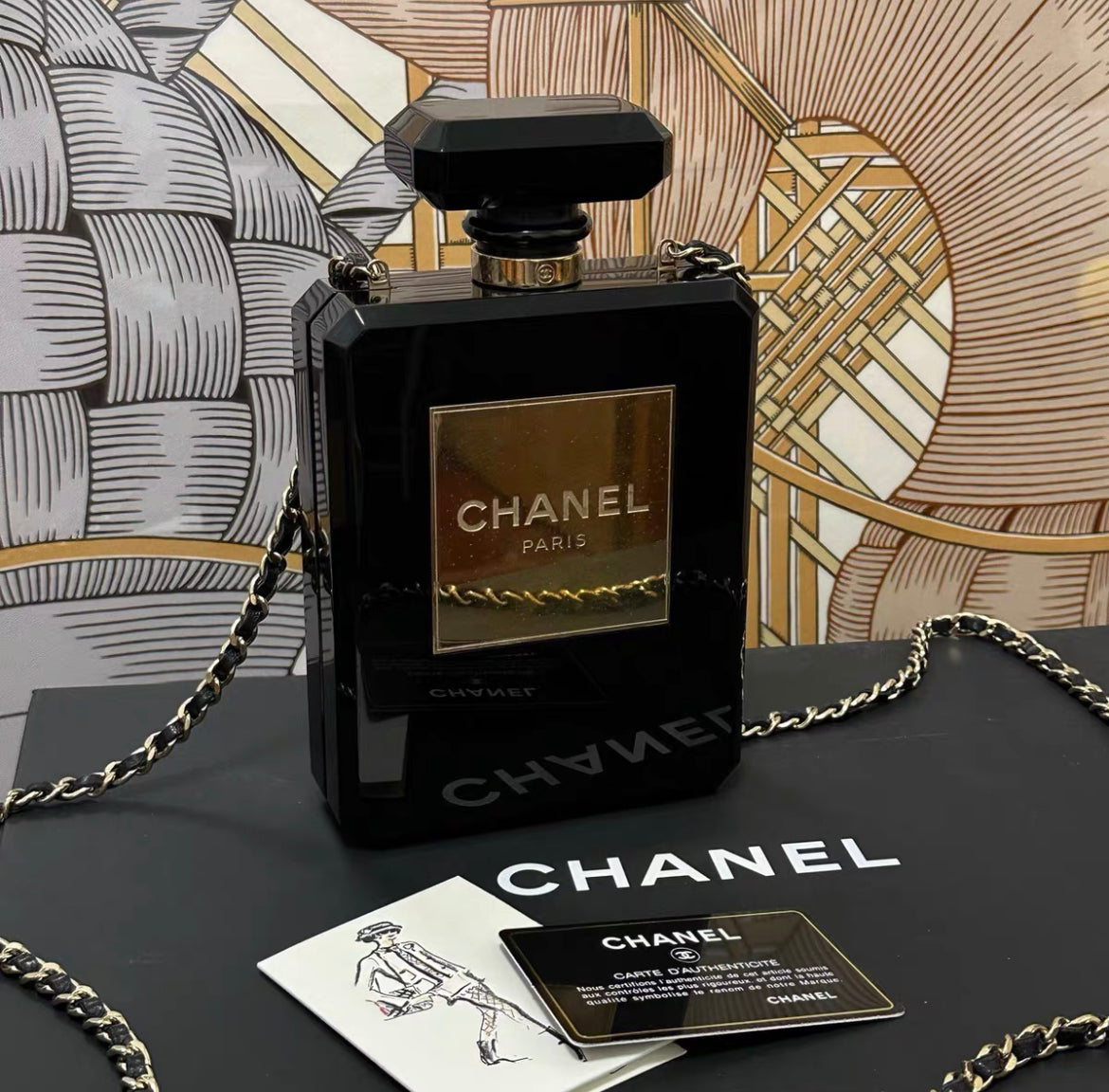 Chanel Luxury Leather Black Clutch Style 10 Rovelle Bags