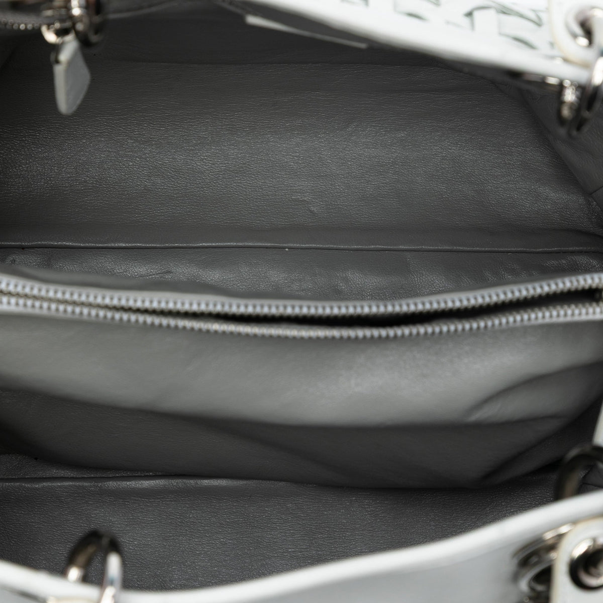 White Dior Woven Lambskin Lady Dior Avenue Tote Satchel Rovelle Bags