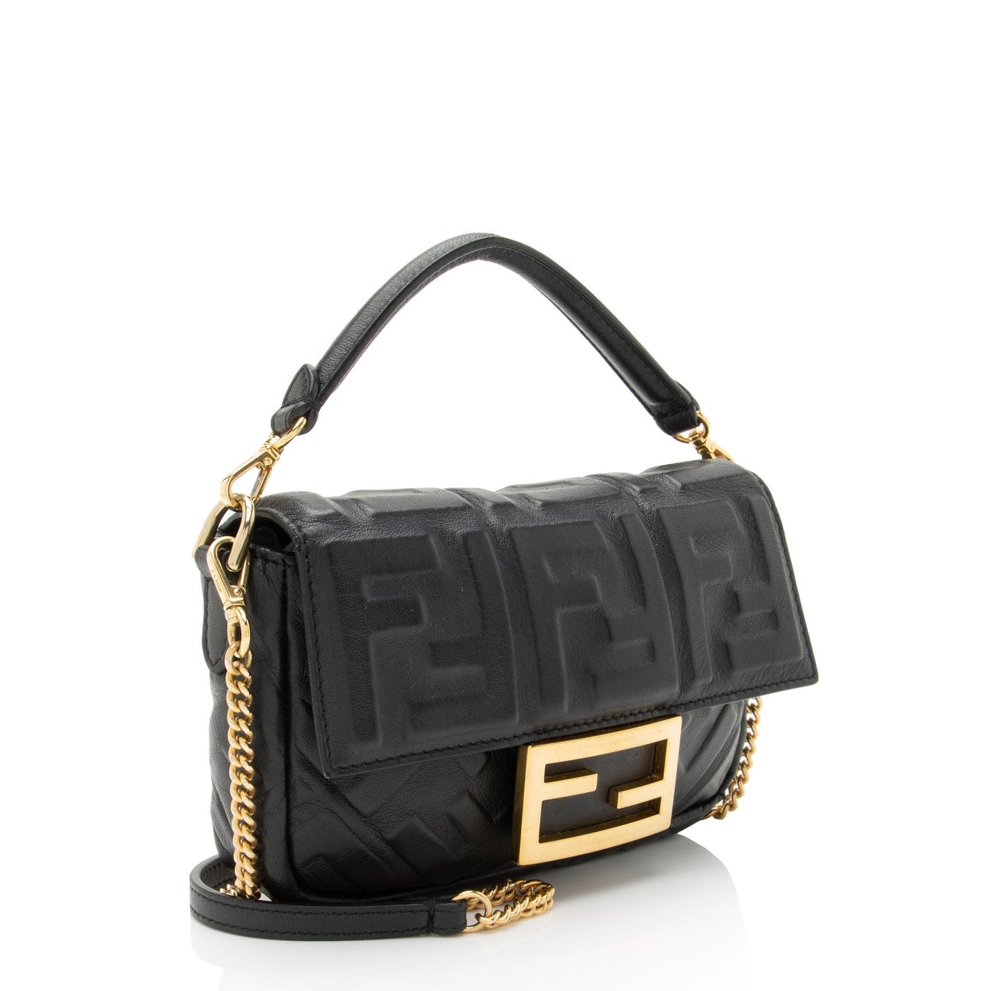 Fendi Calfskin Studded Kan I Medium Shoulder Bag Rovelle Bags