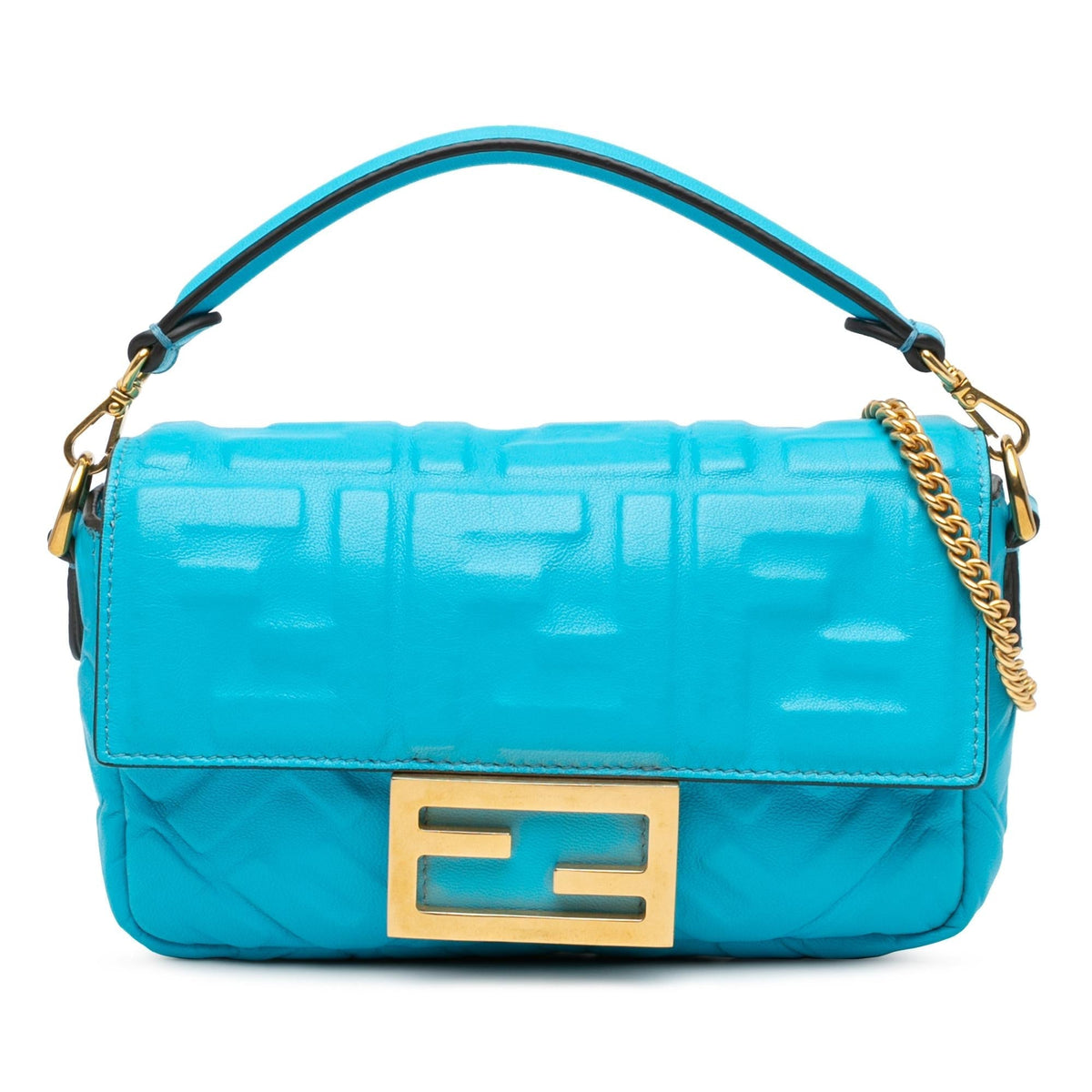 Fendi Mini Embossed Zucca Baguette Satchel Rovelle Bags