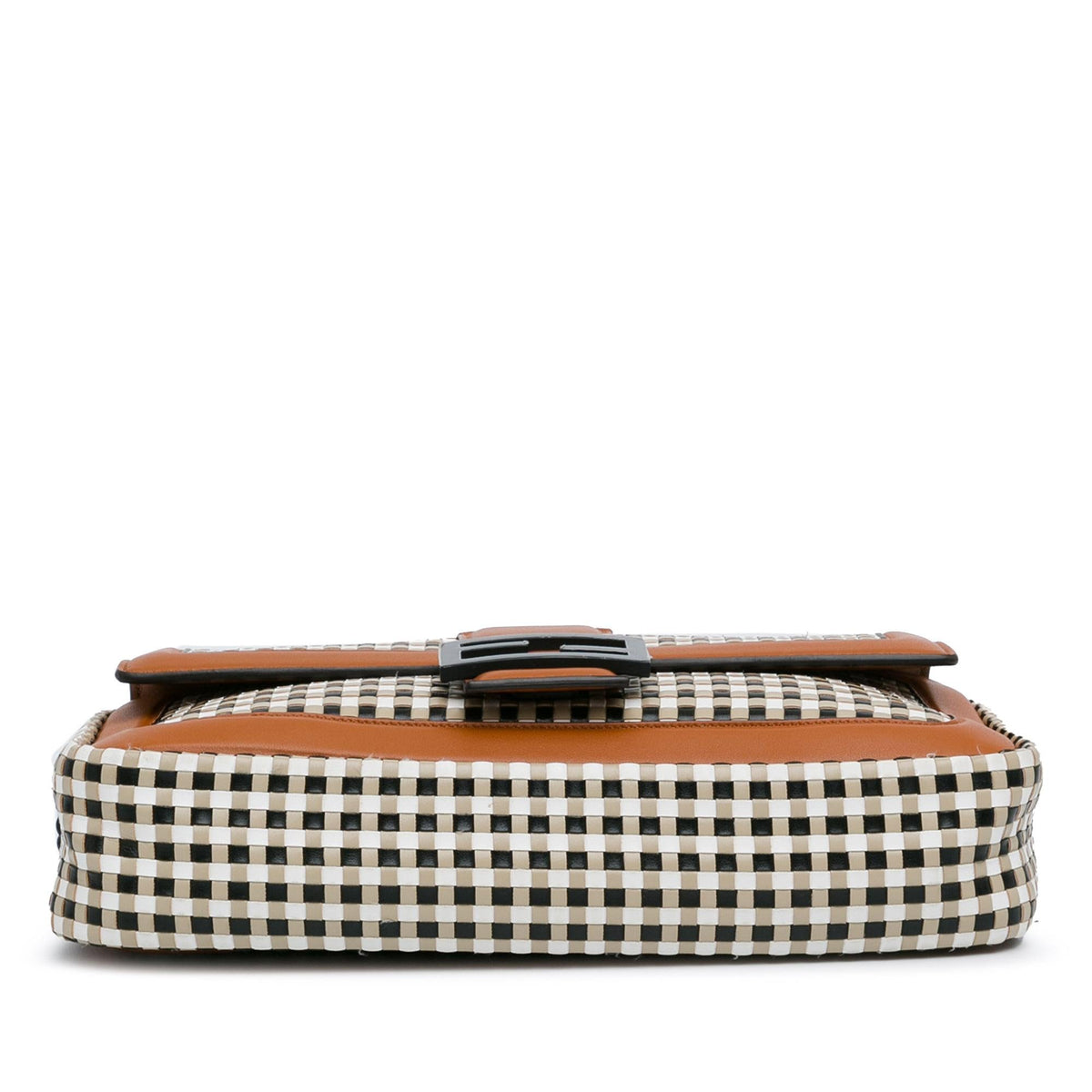 Fendi Woven Leather Chain Baguette Satchel (SHG-DfXa2v) Rovelle Bags