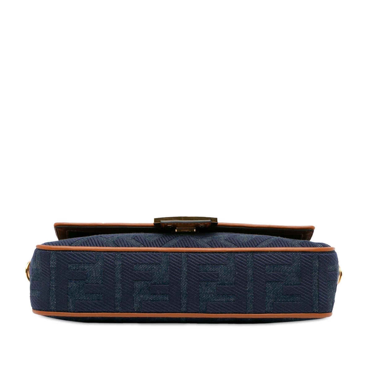 Fendi Zucca Embroidered Denim Baguette Satchel (SHG-oiAEAB) Rovelle Bags
