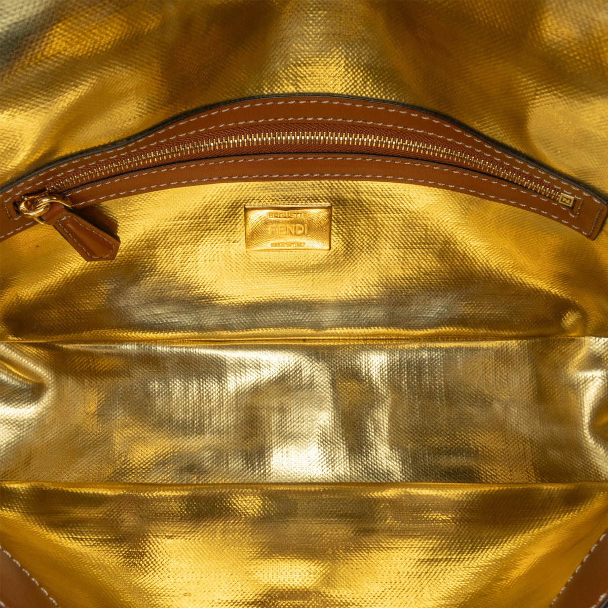 Fendi Zucca Embroidered Denim Baguette Satchel (SHG-1q9dga) Rovelle Bags