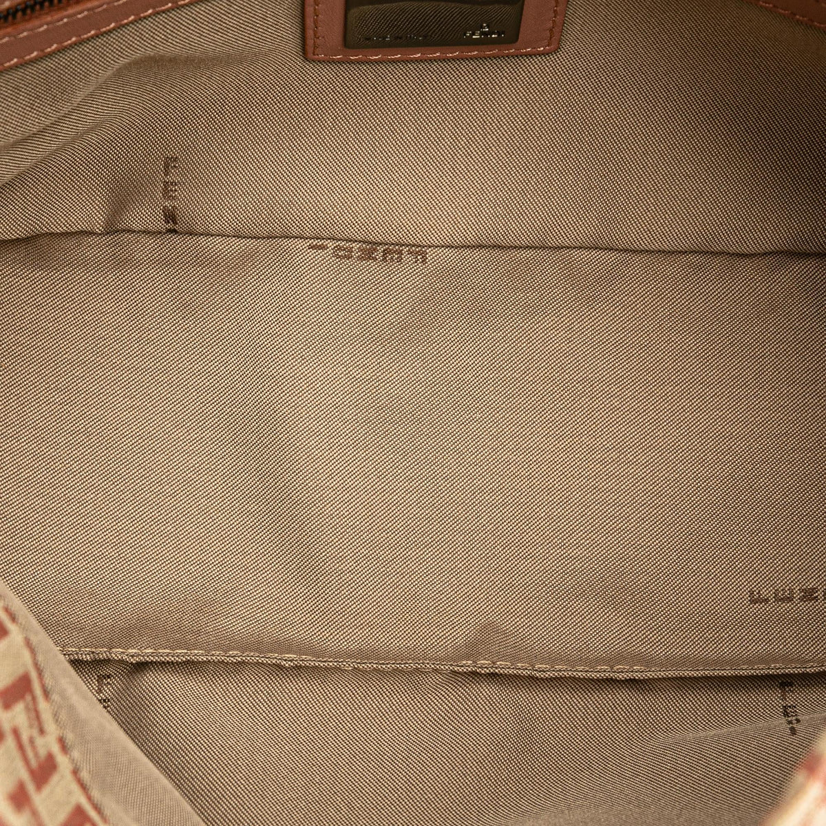 Fendi Zucchino Canvas Double Flap Shoulder Bag (SHG-LWyCwh) Rovelle Bags