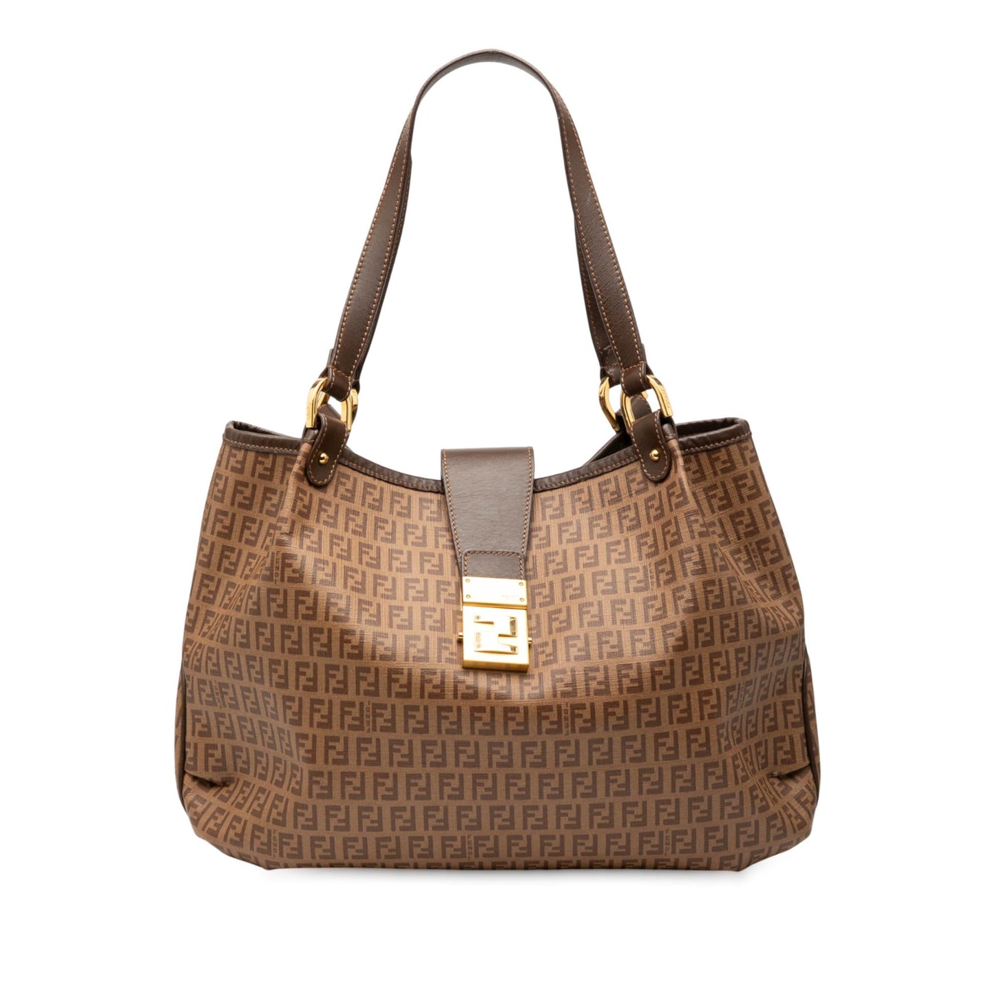 Fendi Zucchino Spalmati Chiusura Tote Rovelle Bags
