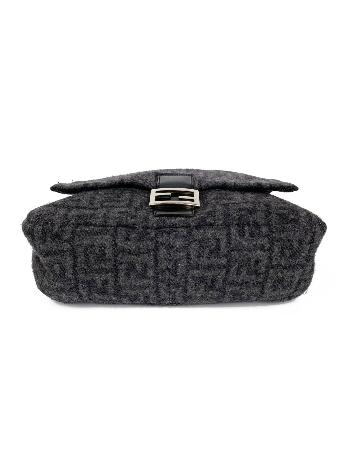 Fendi Black Wool Baguette Bag Rovelle Bags