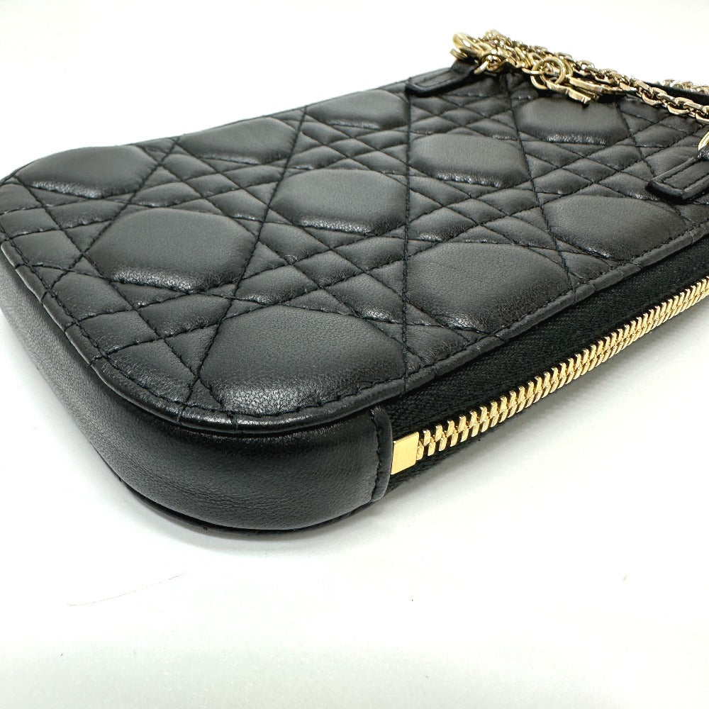 Christian Dior Shoulder Bag S0842ONMJ leather black Canage Phone case Women Rovelle Bags