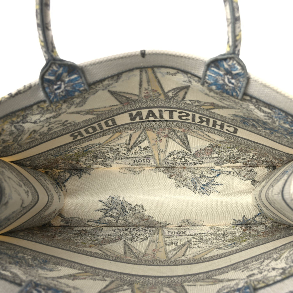 Christian Dior Canvas Embroidered Large Rêve D'Infini Book Tote Multicolor Rovelle Bags
