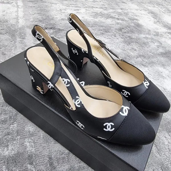 Chanel Sandal Low Block Heel Pump