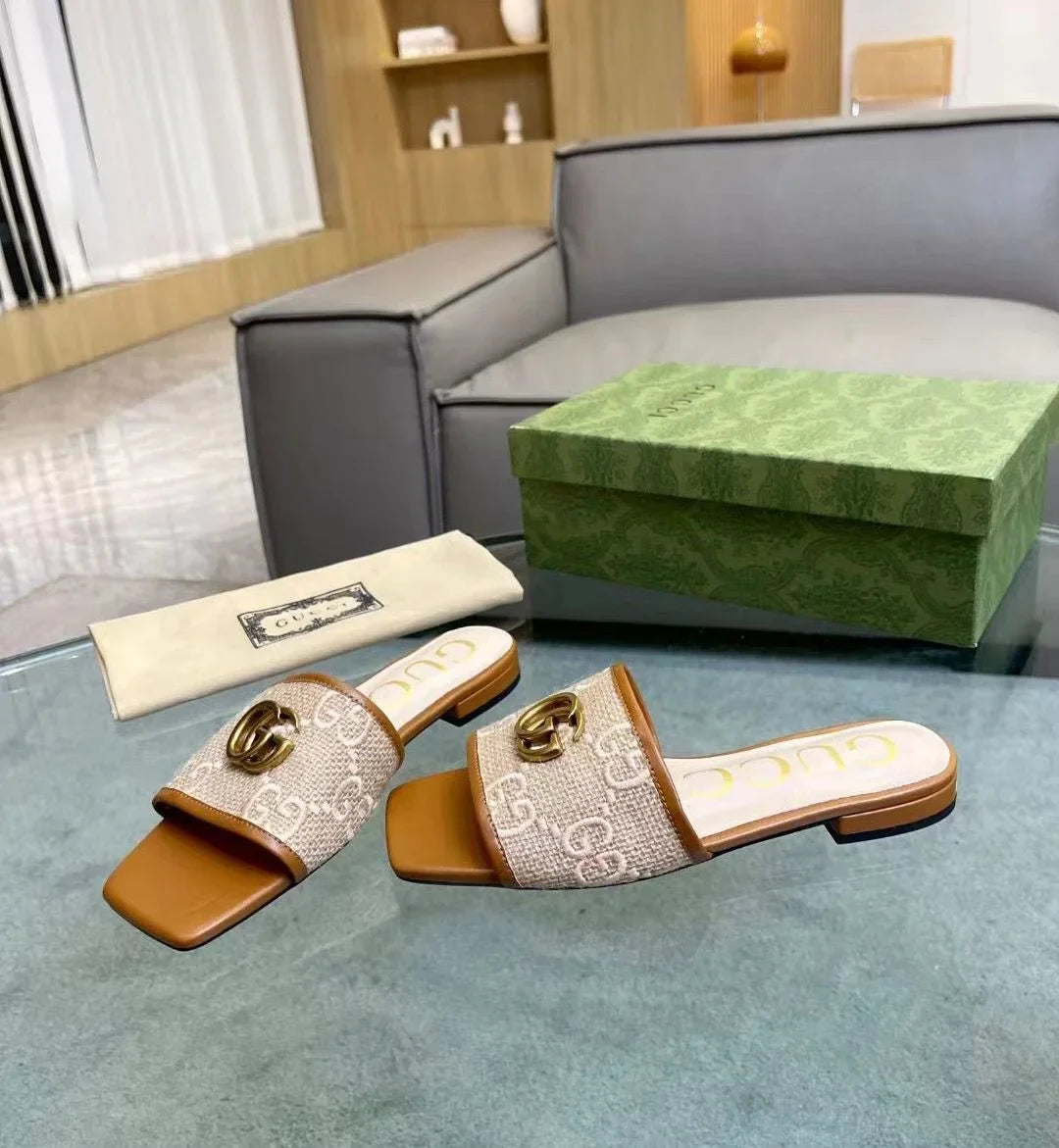 Gucci Slipper Big Double G Classics Rubber Slides