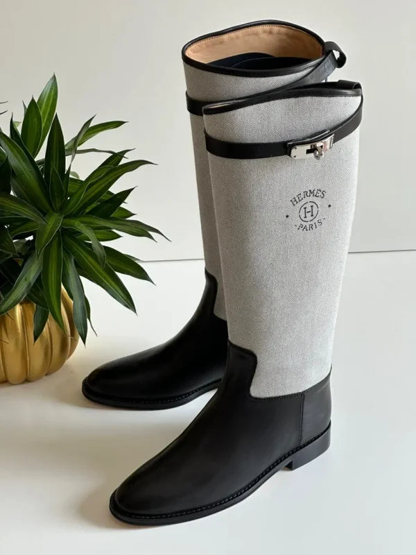 Hermes Elegance style Leather Boot