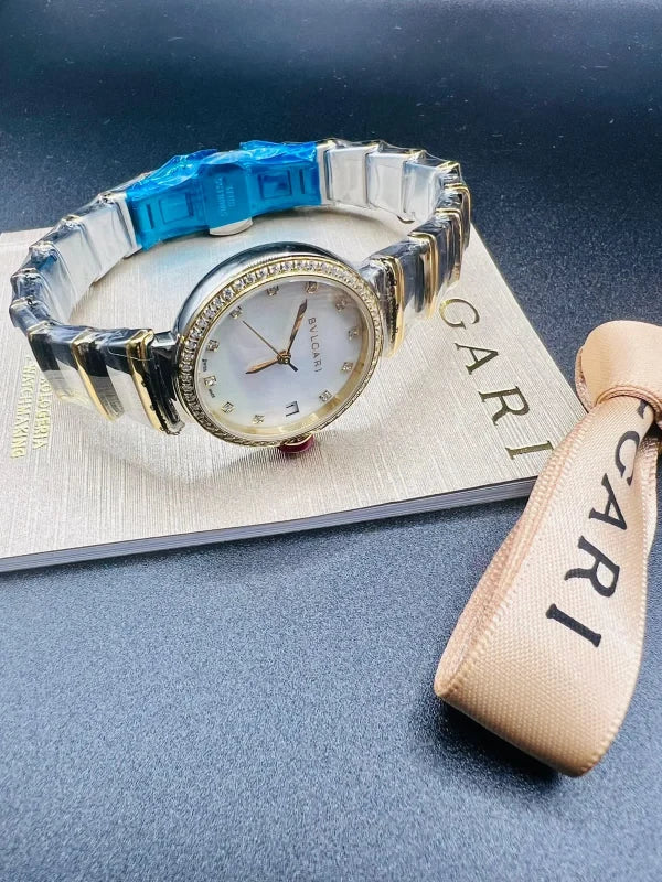 Latest BVLGARI Collection Two Tone Color Women鈥檚 Wrist Watch