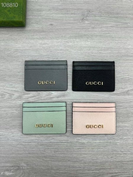 Gucci Leather Card Holder With Logo