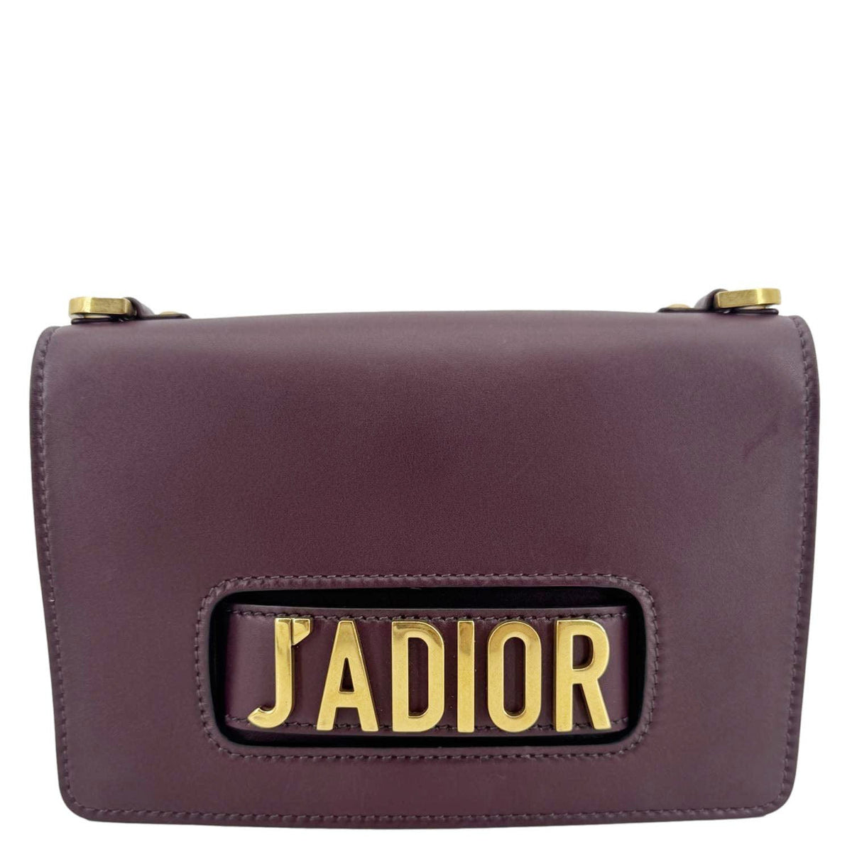 CHRISTIAN DIOR J'Adior Flap Medium Leather Chain Shoulder Bag Burgundy Rovelle Bags
