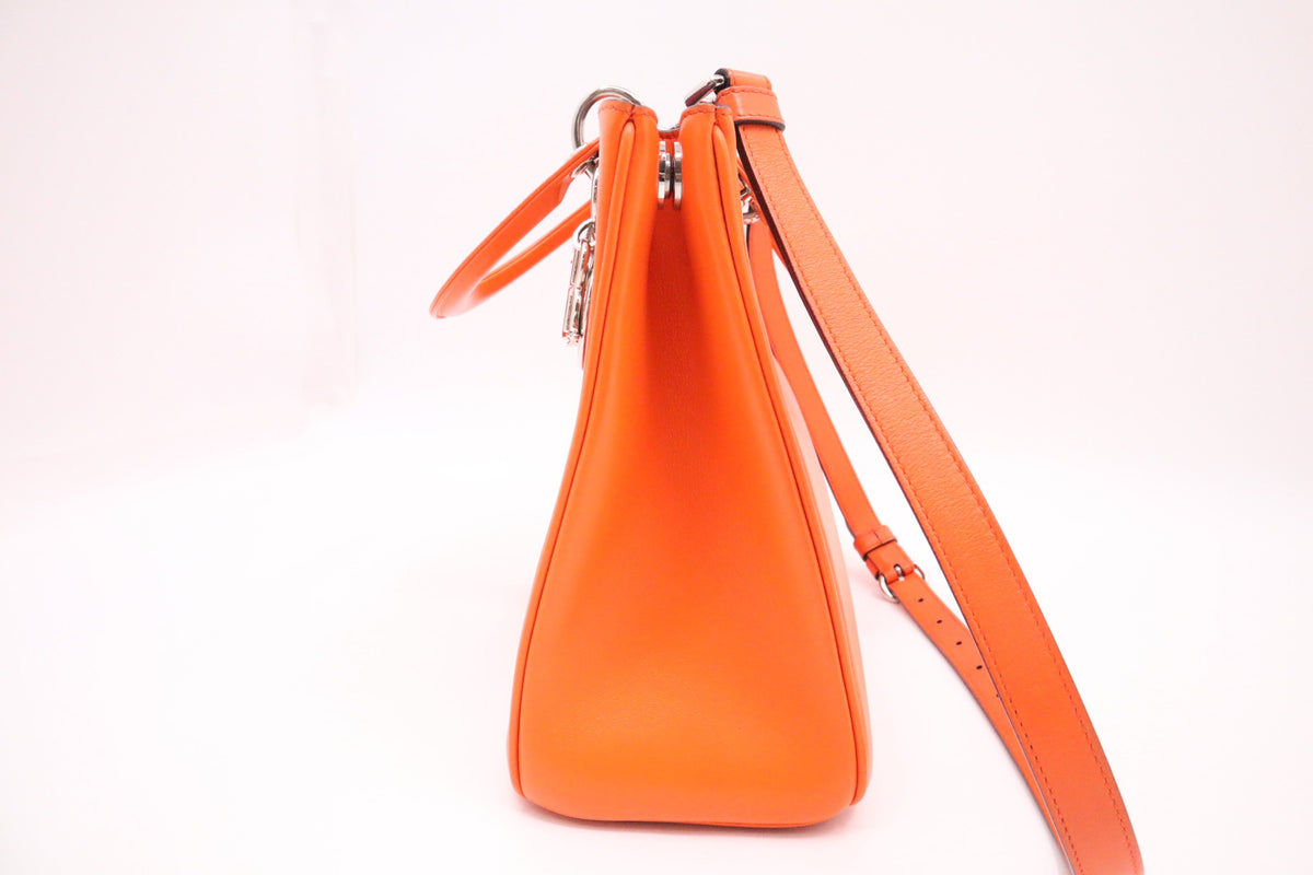 Dior Diorissimo 2-Way Bag in Orange Leather Rovelle Bags
