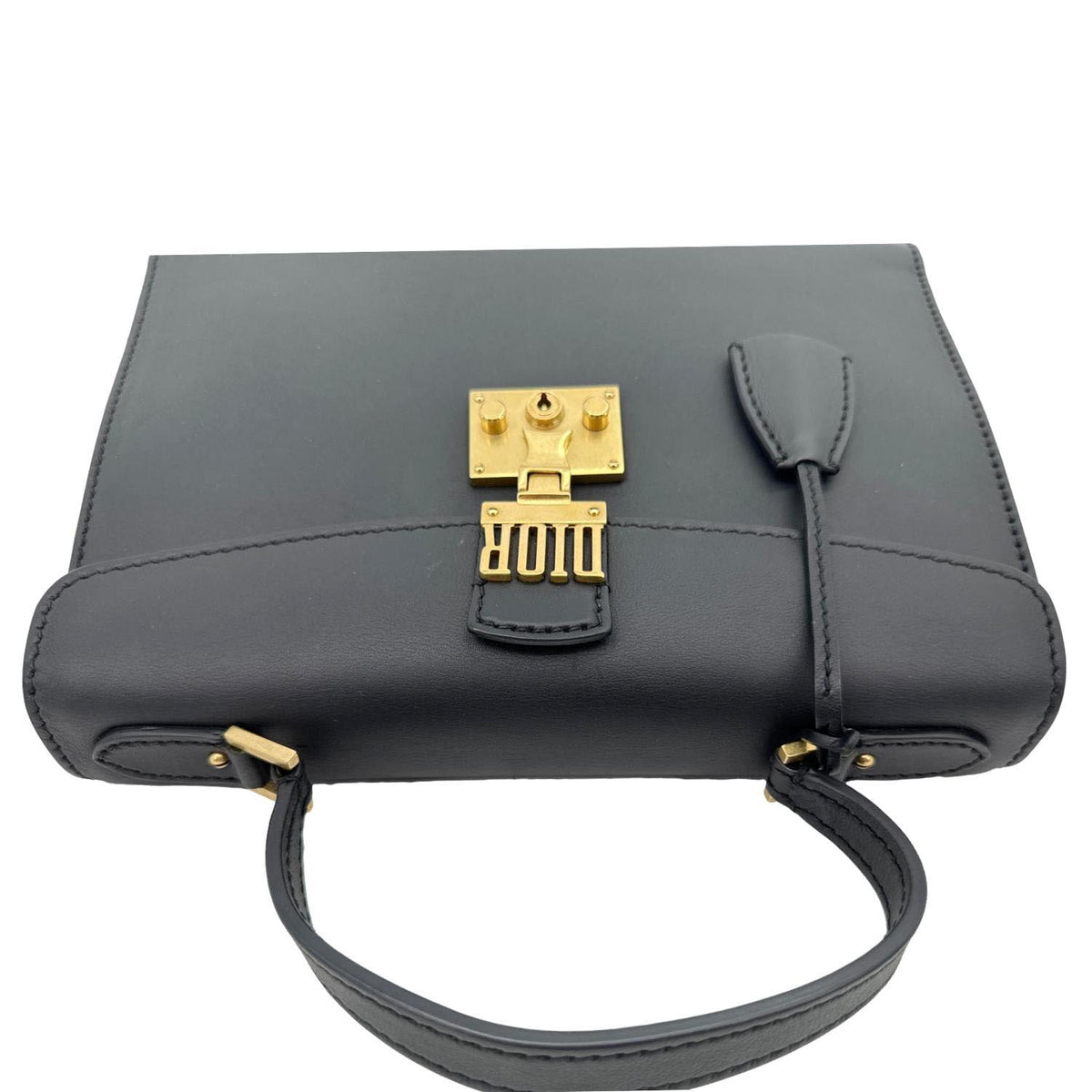 Christian Dior Dior Addict Leather Top Handle Crossbody Bag Black Rovelle Bags