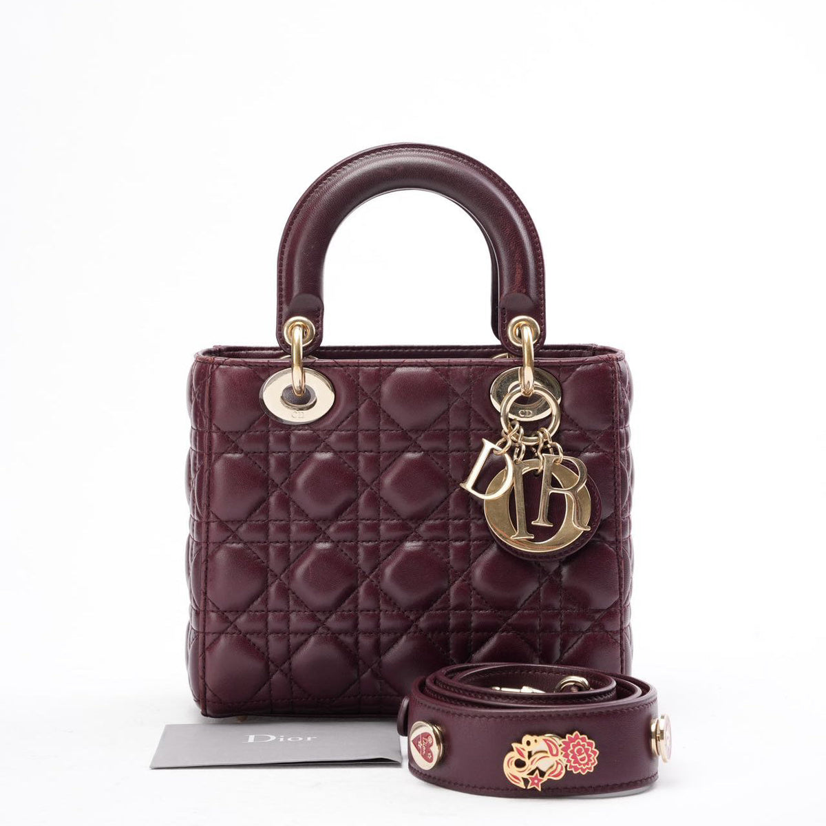 Dior Small Lady Dior My Abcdior Bag In Burgundy 2018 Rovelle Bags