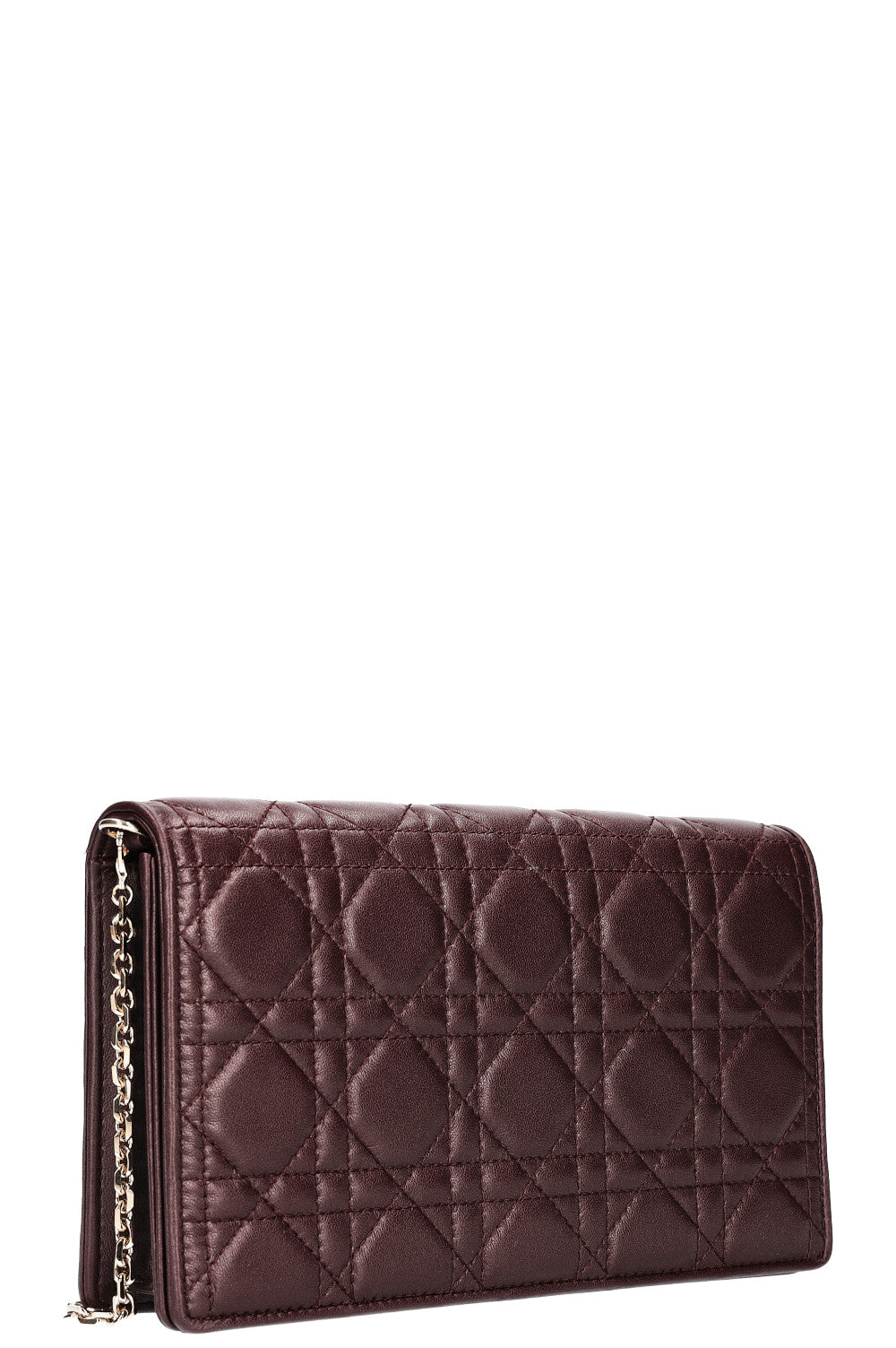 Christian Dior Lady Dior Pouch Cannage Eggplant Rovelle Bags