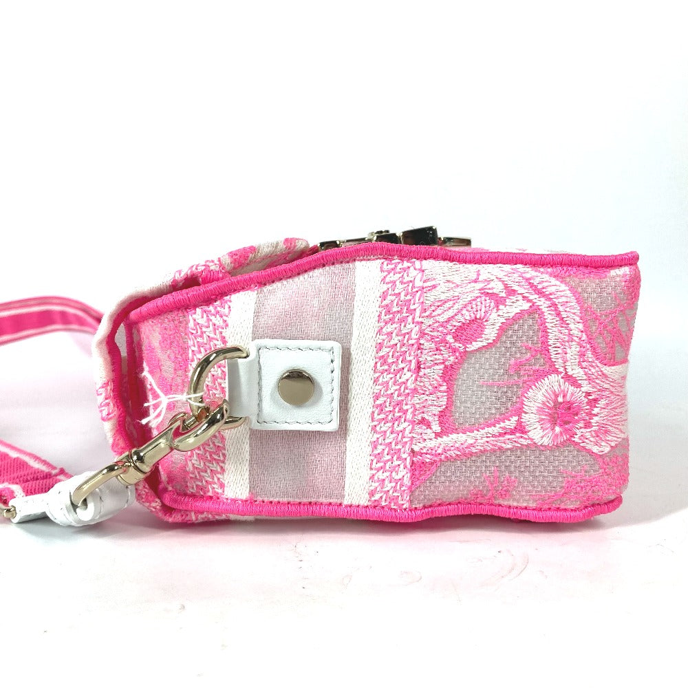 Dior Shoulder Bag canvas pink Toile de Jouy embroidered logo Women Rovelle Bags