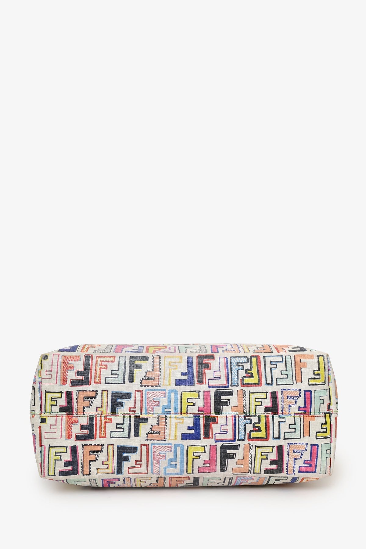 Fendi White/Multicolour Zucca Spalmati Roll Tote Rovelle Bags