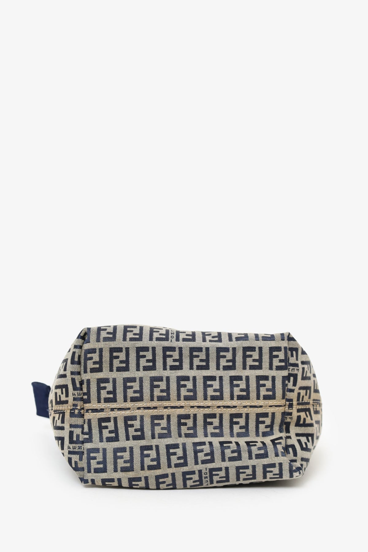 Fendi Navy/Grey FF Zucca Canvas Mini Bucket Bag Rovelle Bags