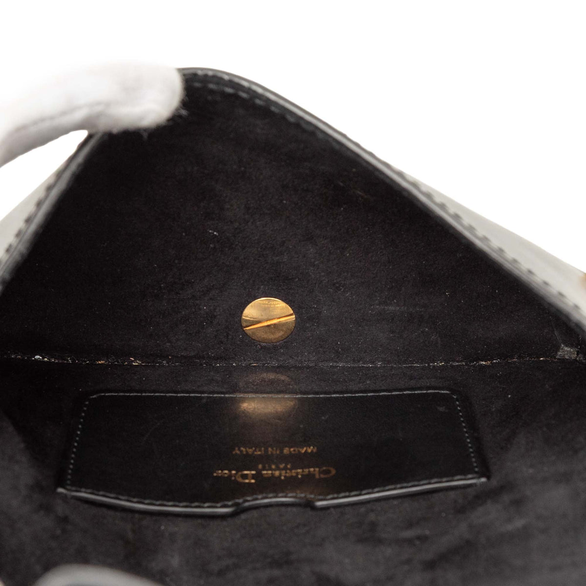 Black Dior Mini Leather D Bee Saddle Bag Rovelle Bags