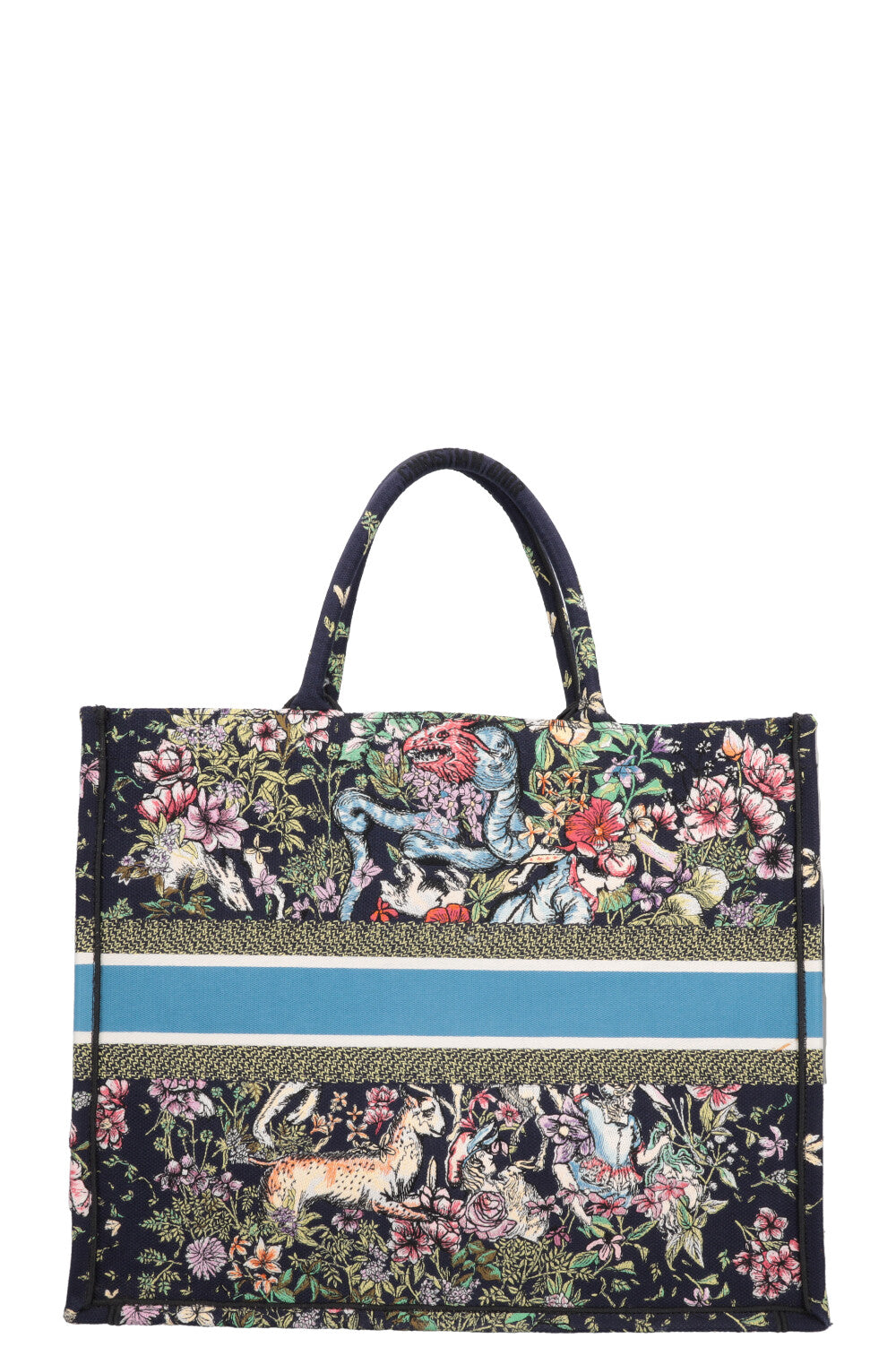 Christian Dior Large Dioriviera Book Tote Blue Rovelle Bags