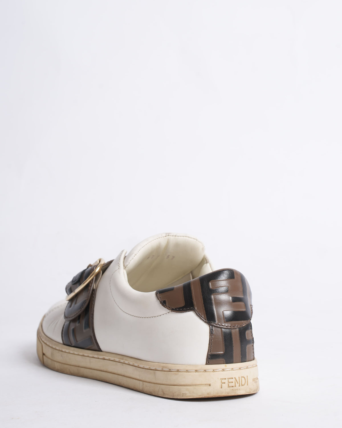 Fendi brown logo belt sneakers Rovelle Bags
