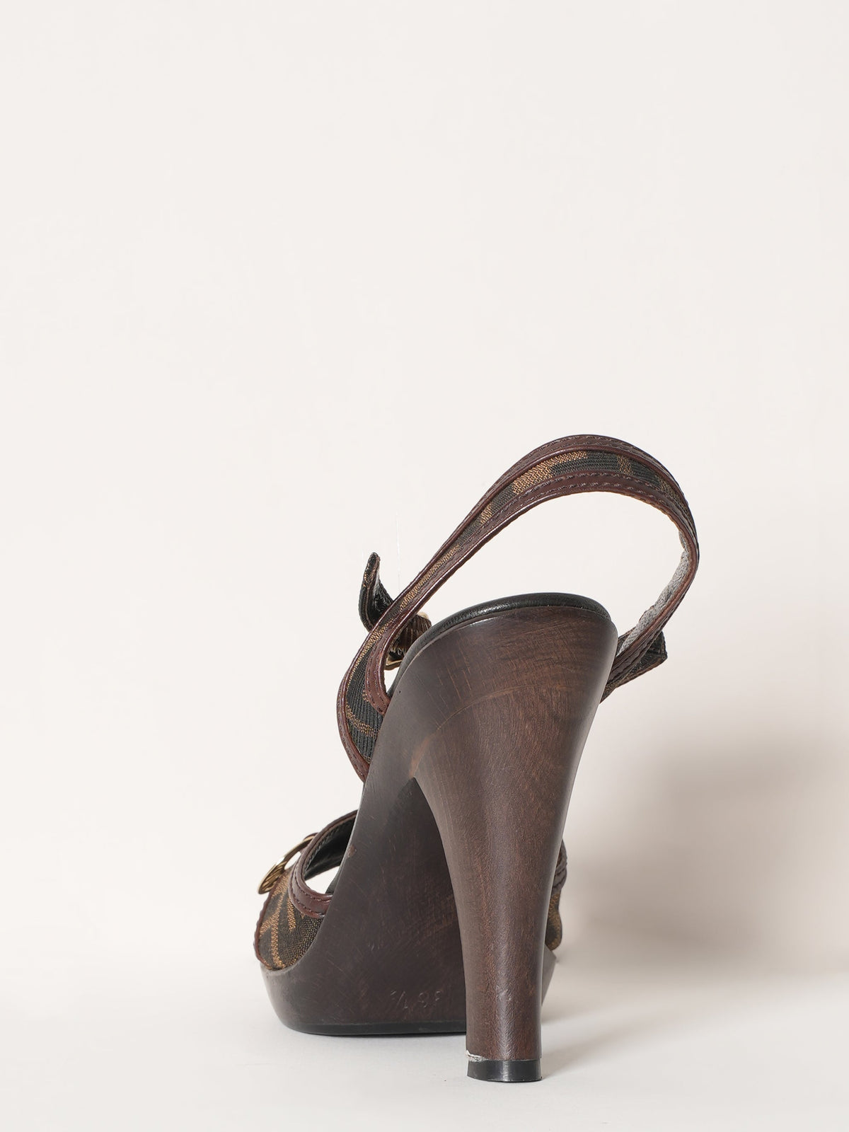 Fendi Brown Zucca Canvas Shoe Rovelle Bags