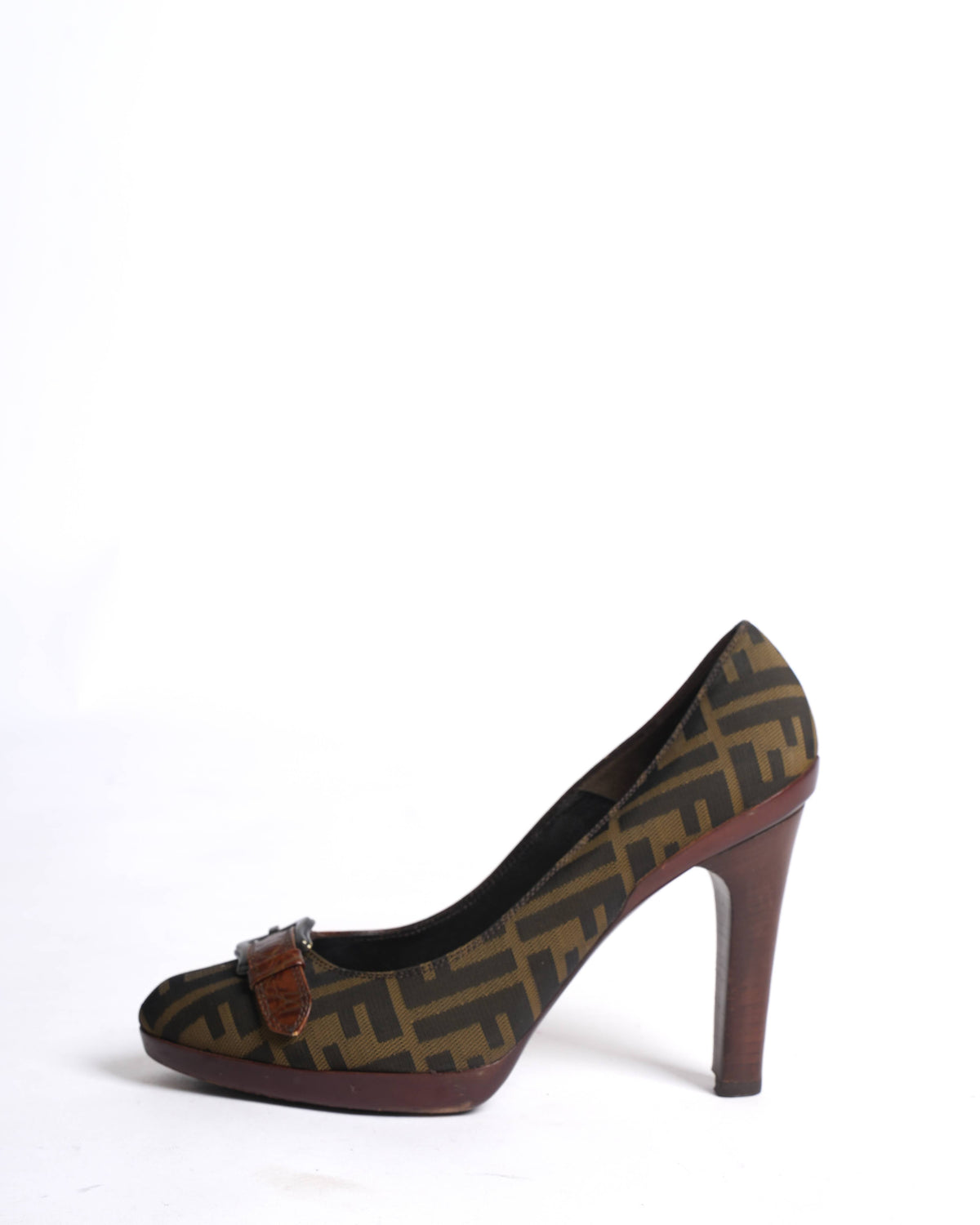 Fendi Zucca Pumps In Brown Rovelle Bags