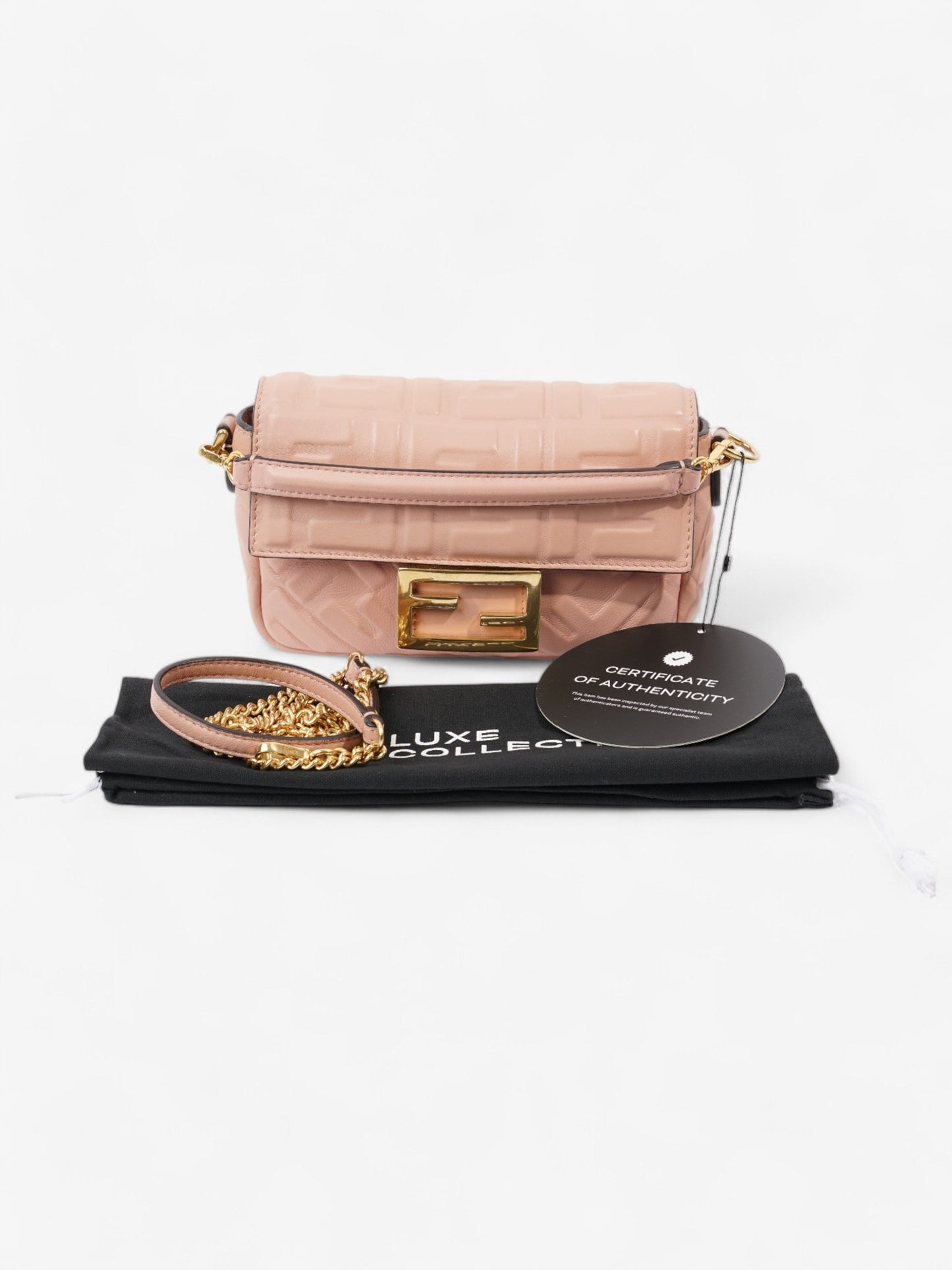 Fendi Baguette Light Rose Nappa Leather Mini Rovelle Bags