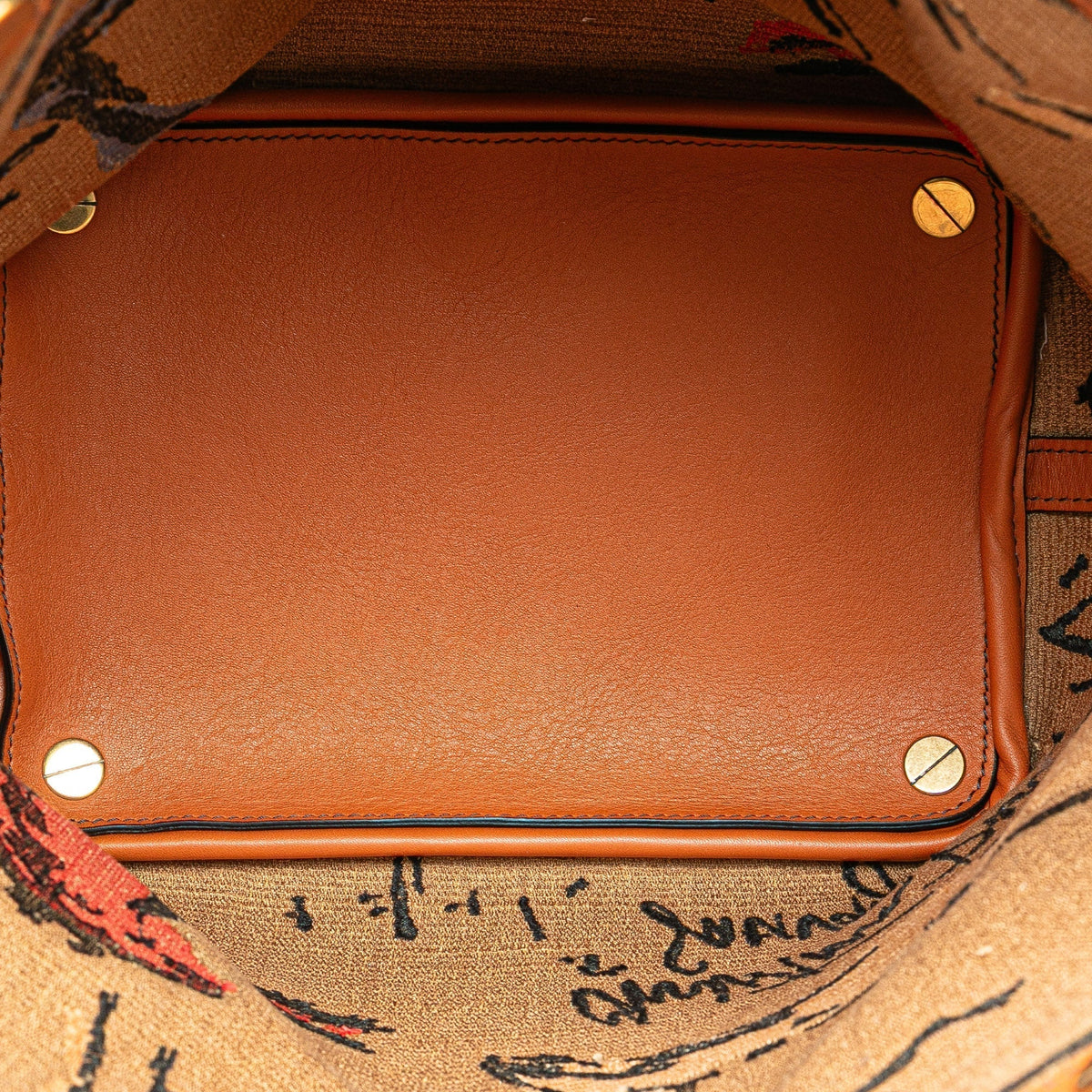 Dior Leather Canvas Handbag Rovelle Bags