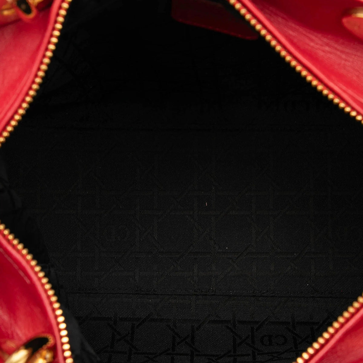 Red Dior Medium Lambskin Cannage Lady Dior Satchel Rovelle Bags