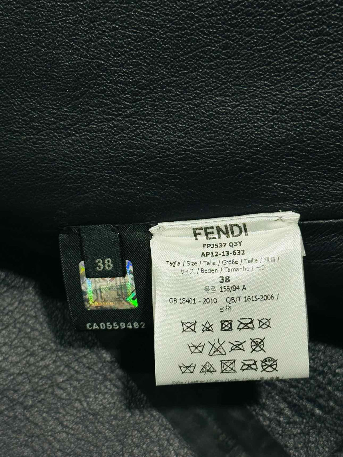 FENDI Zip Front Black Size US 2 Jacket Rovelle Bags