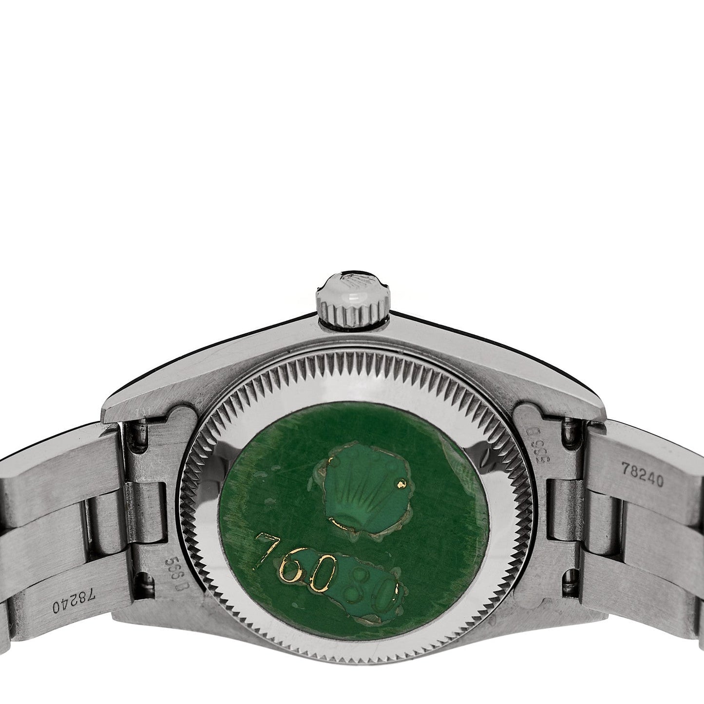 Stainless Steel 24mm Oyster Perpetual Watch Black 76080