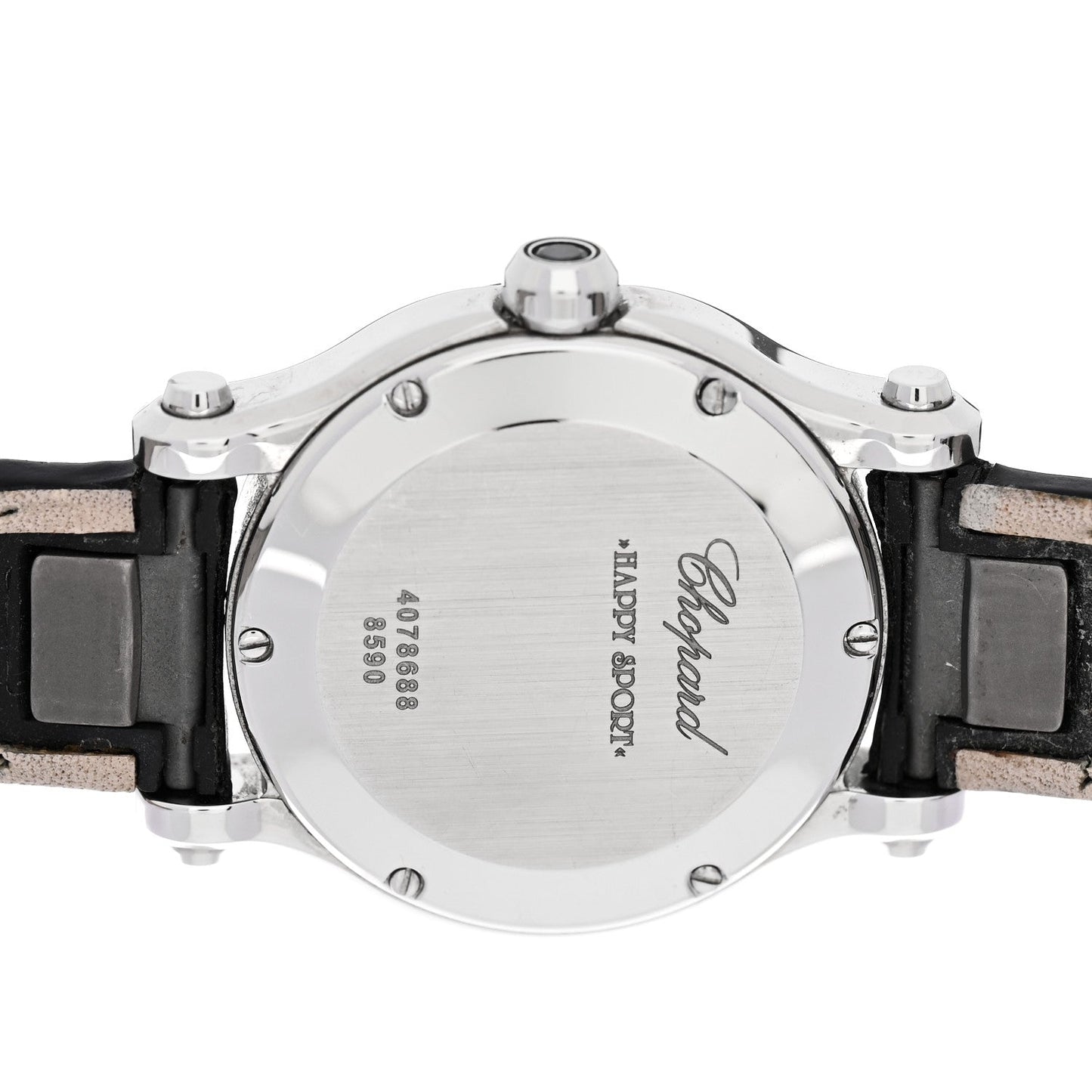 Stainless Steel Alligator 3 Diamond 30mm Happy Sport Quartz Watch