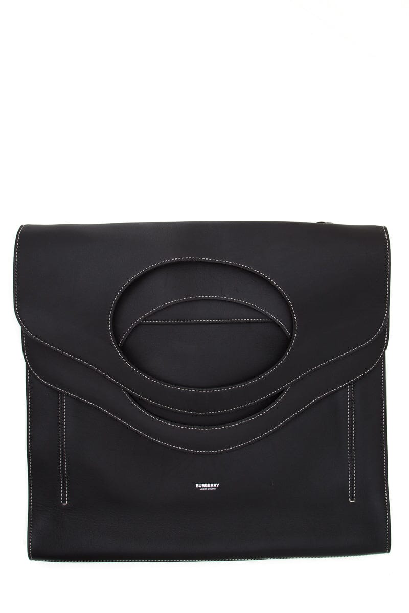 Burberry Large Fold Leather Black Handbag