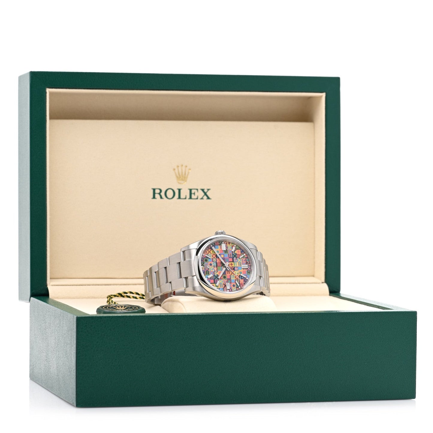 Stainless Steel 36mm Oyster Perpetual Watch Jubilee Motif Dial 126000