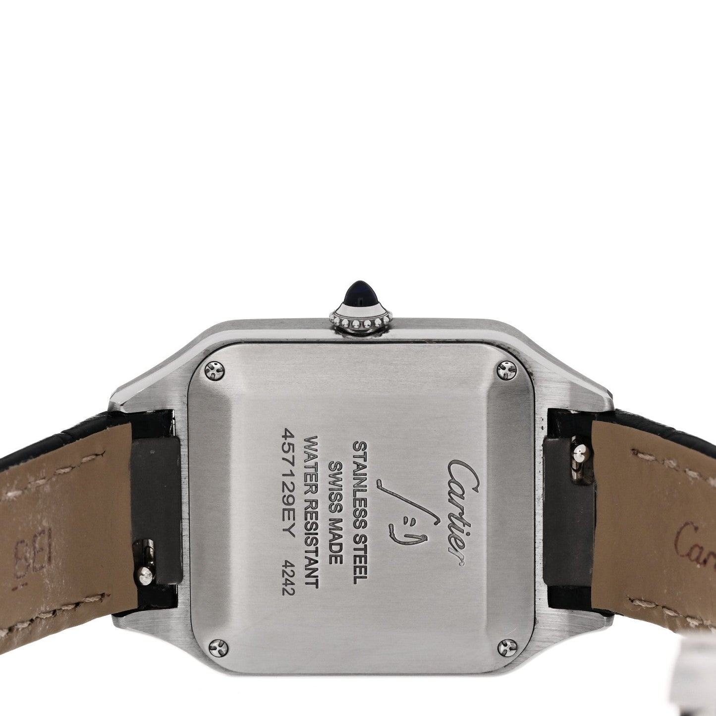 Stainless Steel Alligator 27.5mm Santos Dumont Quartz Watch