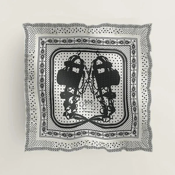 Hermes Brides De Gala Bandana Pois Scarf 70
