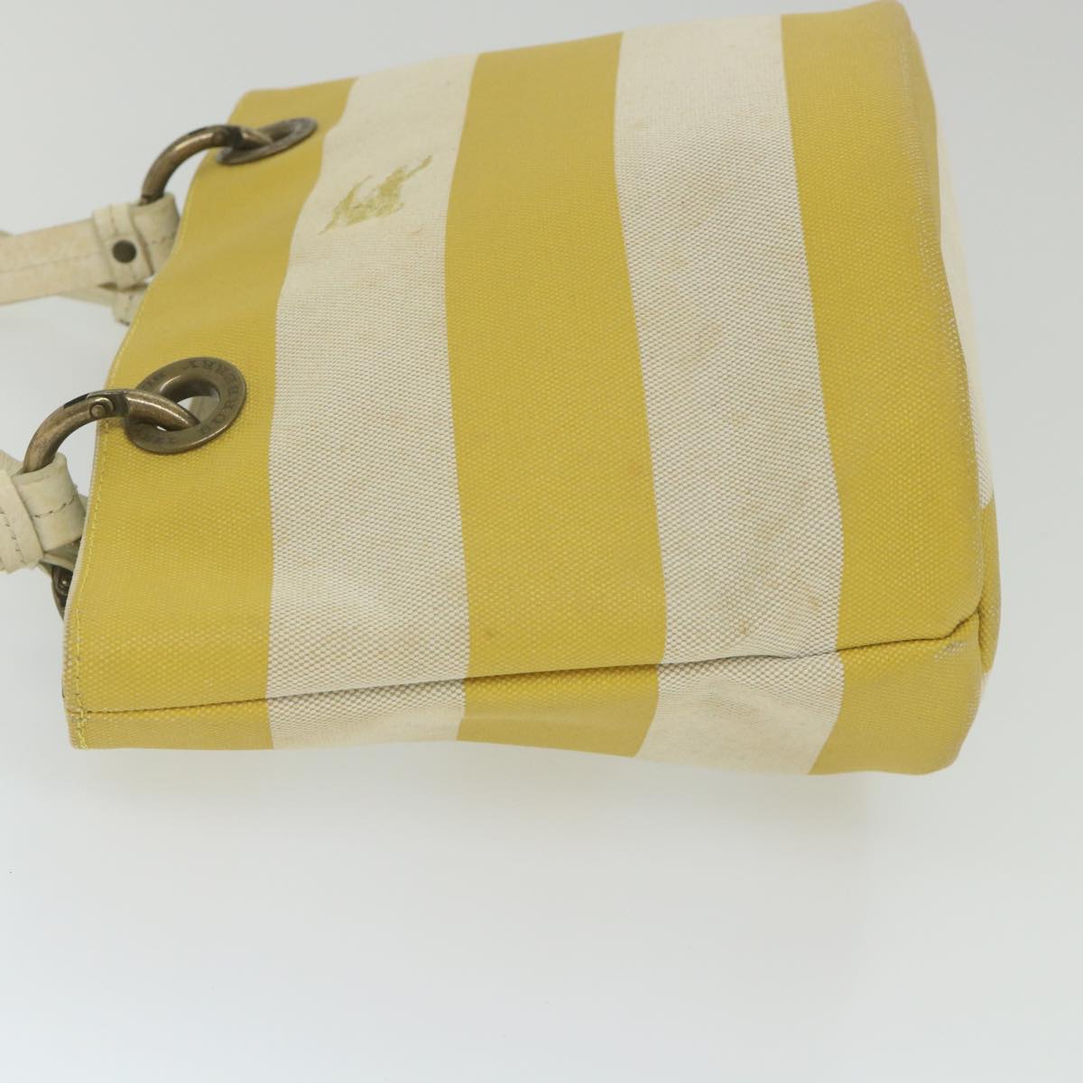 Burberry Label Auth Canvas Blue Tote Bag Style 2