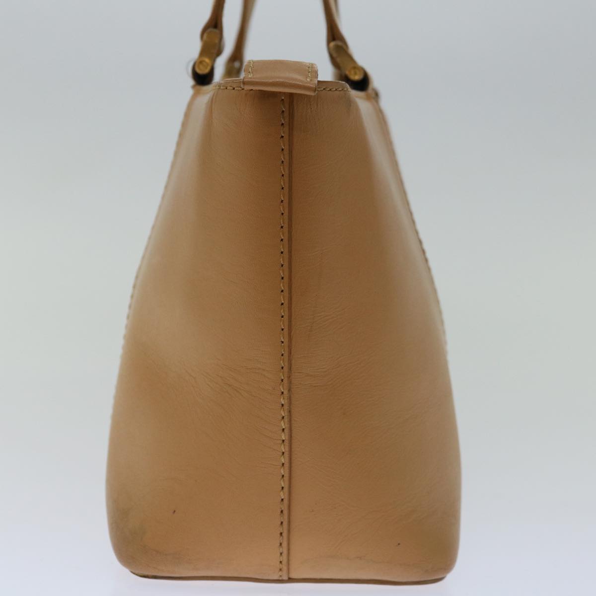 Burberry Auth Leather Beige Handbag