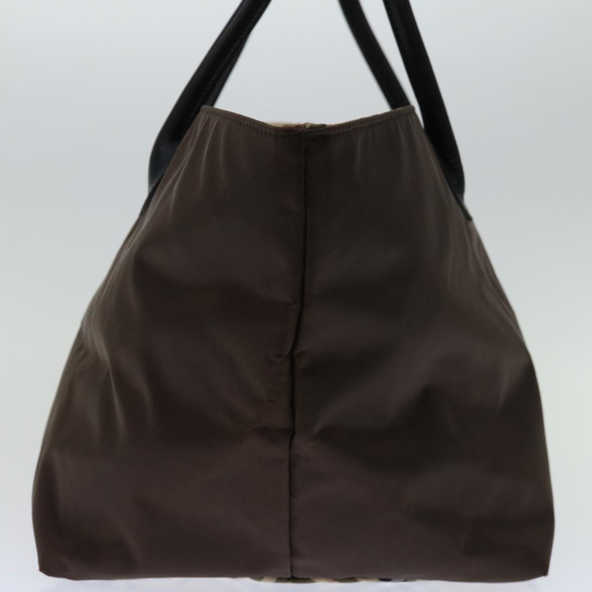 Burberry BURBERRYSs Label Nylon Brown Handbag