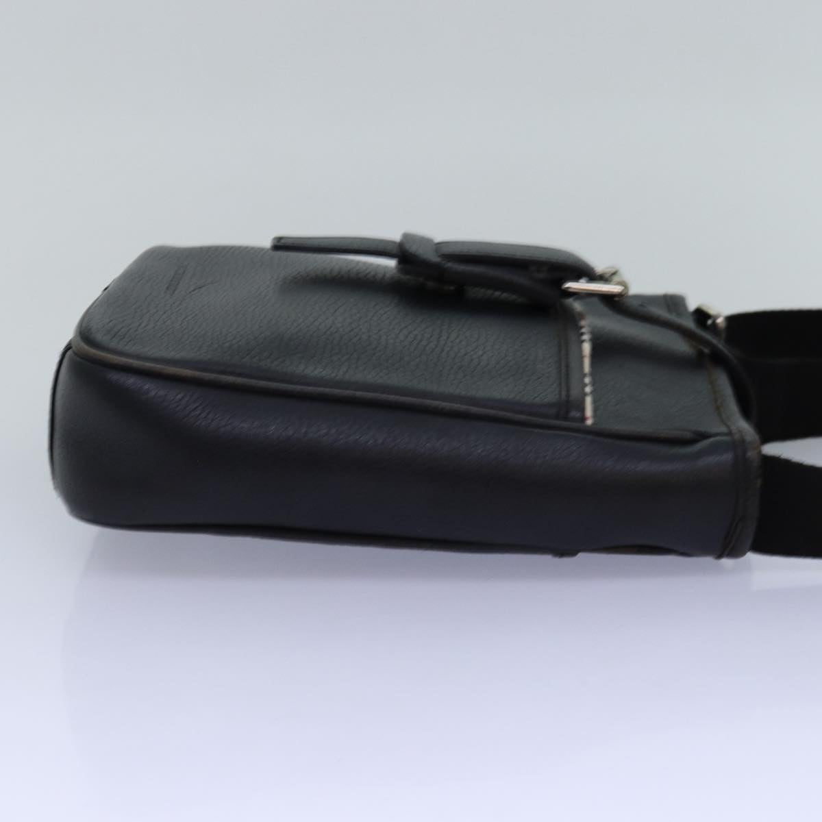Burberry Auth Leather Black Shoulder Bag Style 2