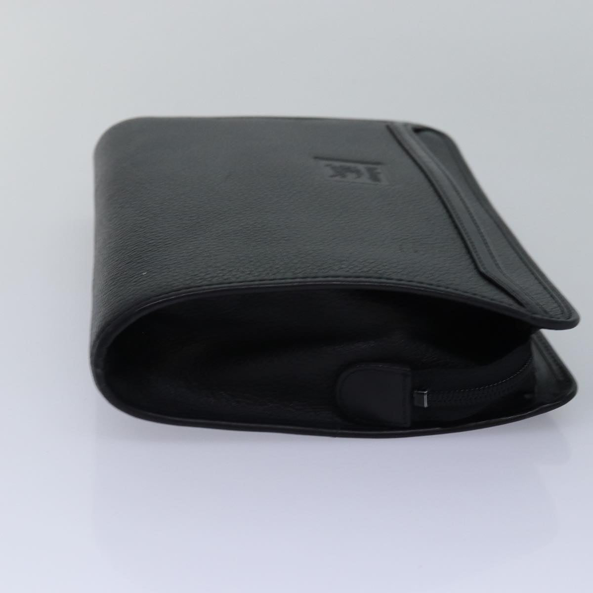Burberry BurberrySs Auth Leather Black Clutch Bag Style 5