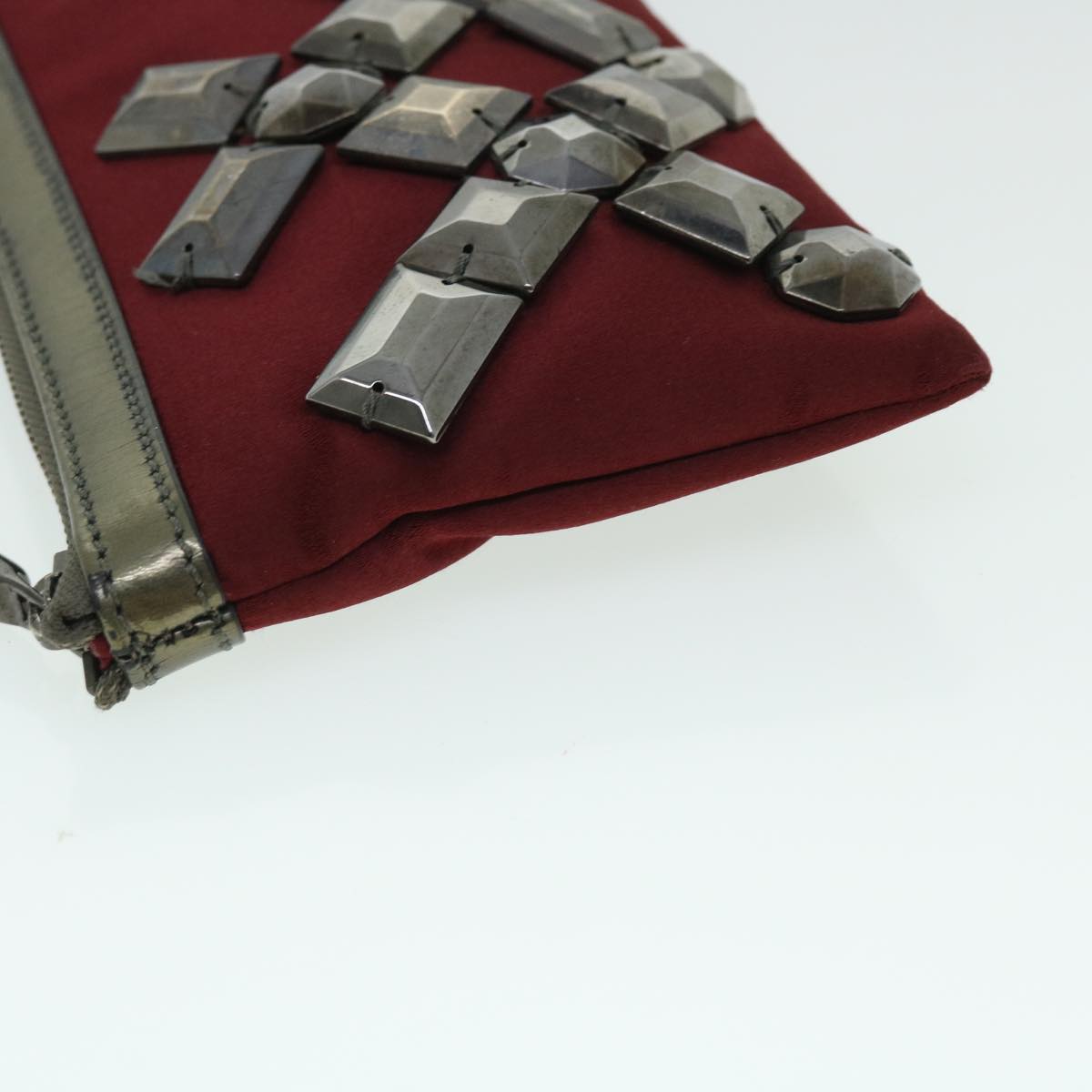 Burberry Satin Auth Red Clutch Bag