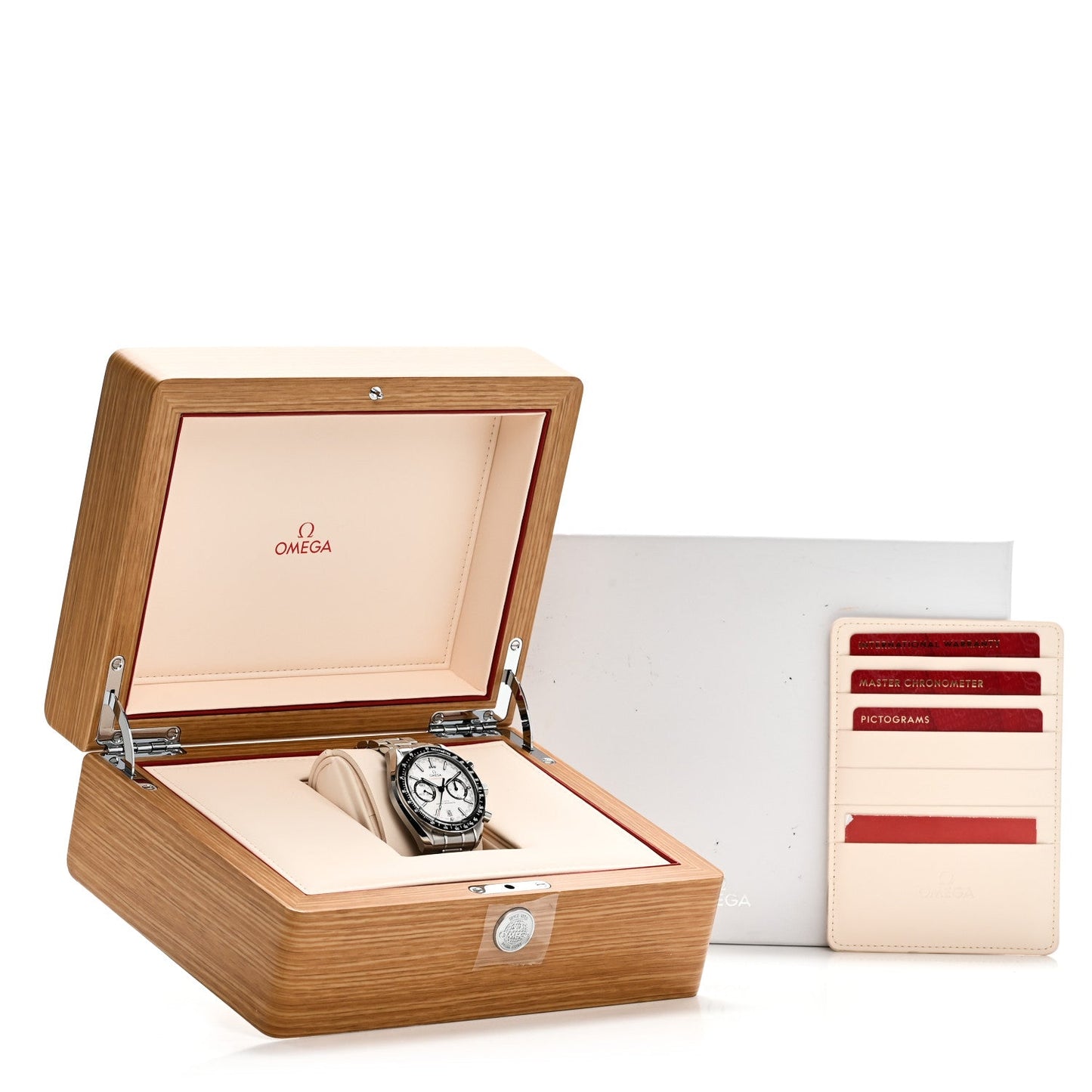 Stainless Steel 44mm Speedmaster Racing Co-Axial Master Chronometer Chronograph Automatic Watch White 329.30.44.51.04.001
