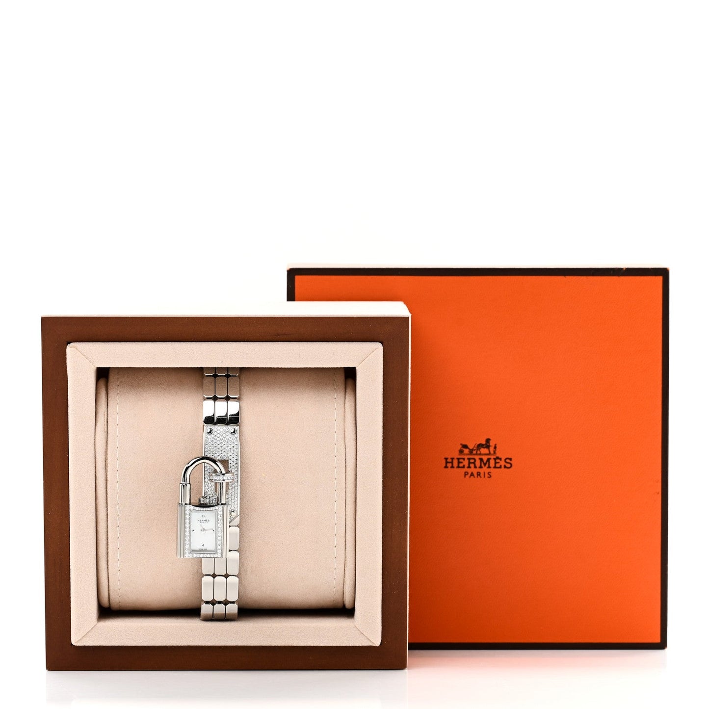 Stainless Steel Diamond Pave 16mm Kelly Quartz Watch