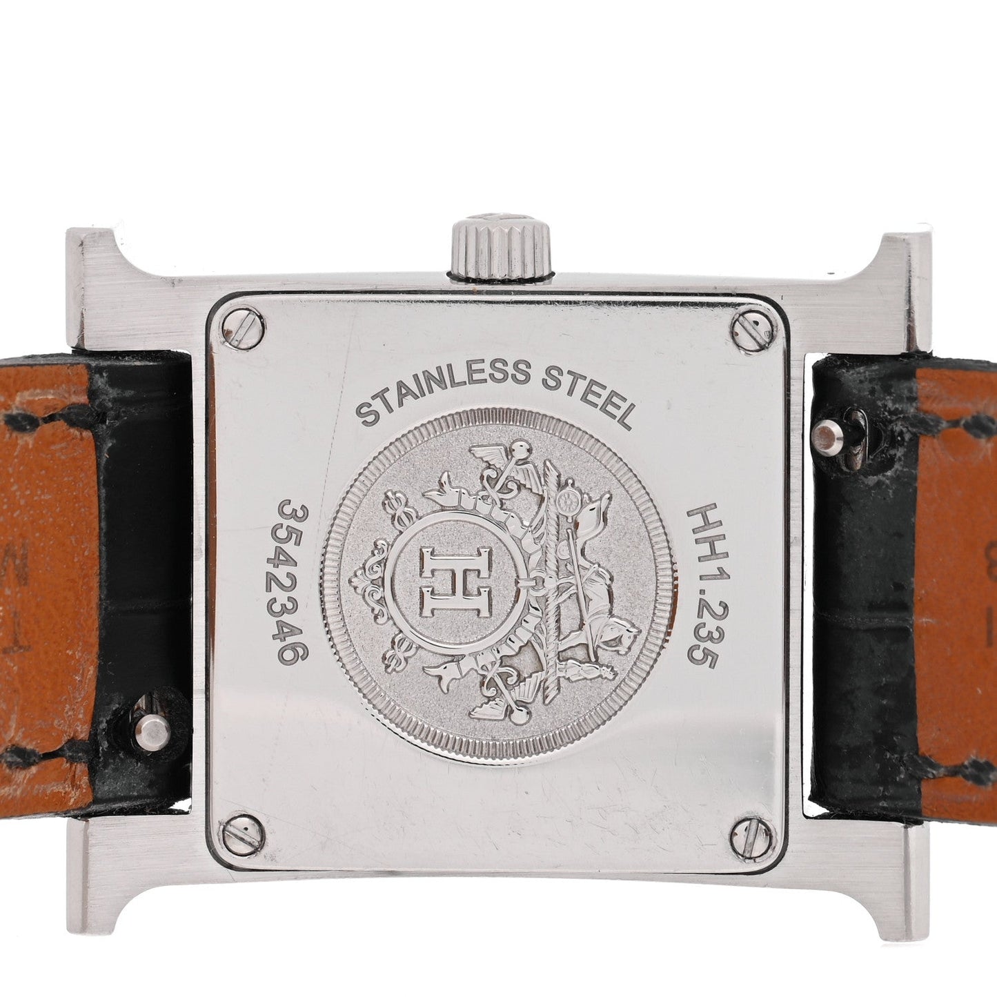 Stainless Steel Alligator Diamond Bezel Mother of Pearl 21mm Heure H Hour Quartz Watch Noir