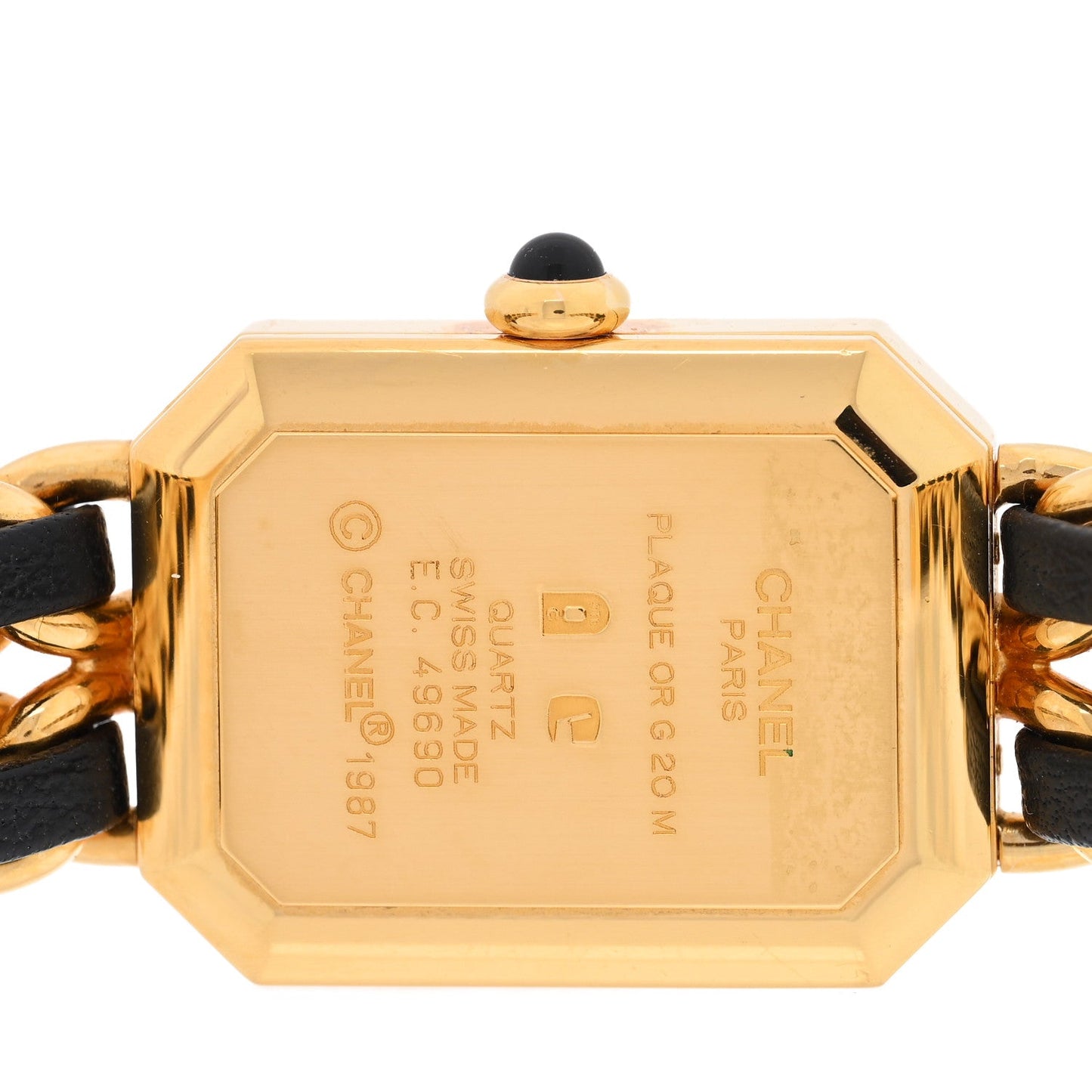 Stainless Steel Lambskin 20mm Chain Premiere Quartz Watch Gold L